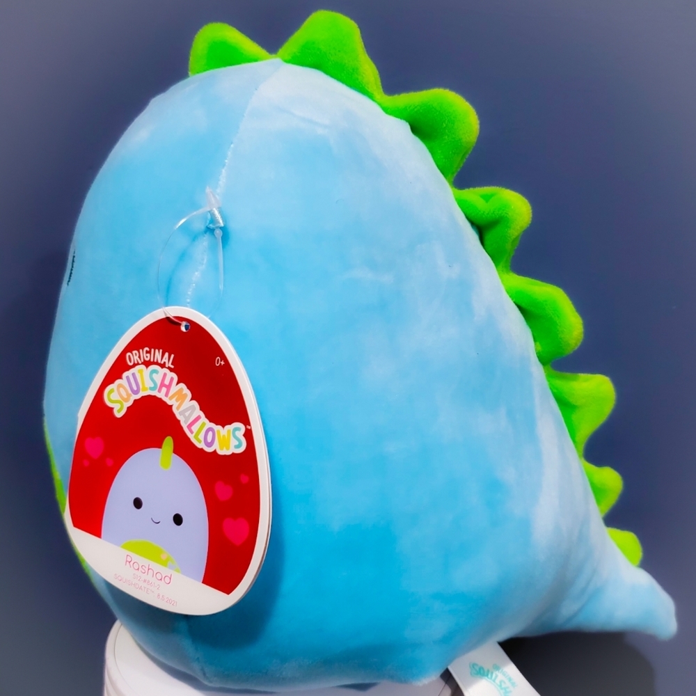 8" Squishmallow Rashad Blue Dino dinosaur valentine plush Kellytoy - Picture 3 of 3